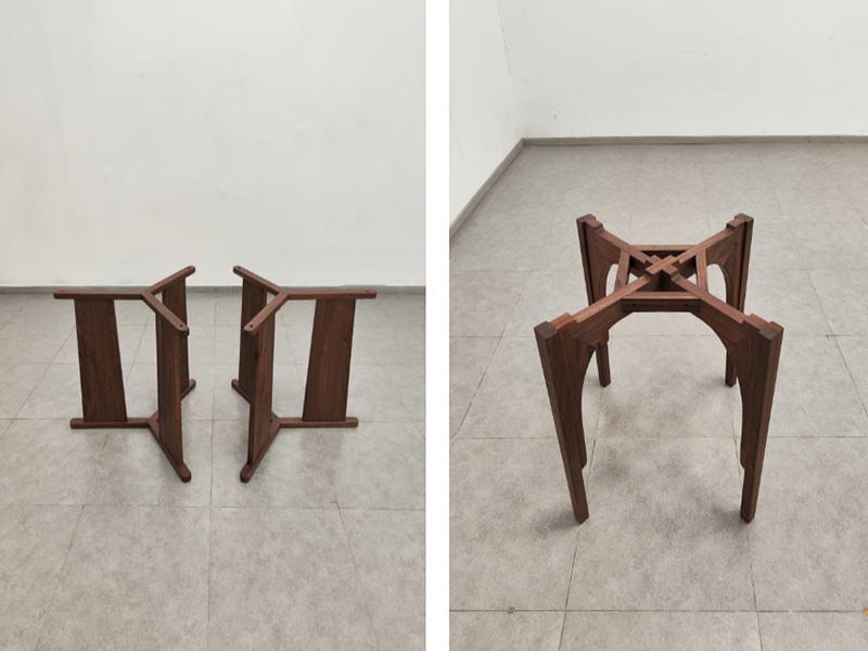 wood table base