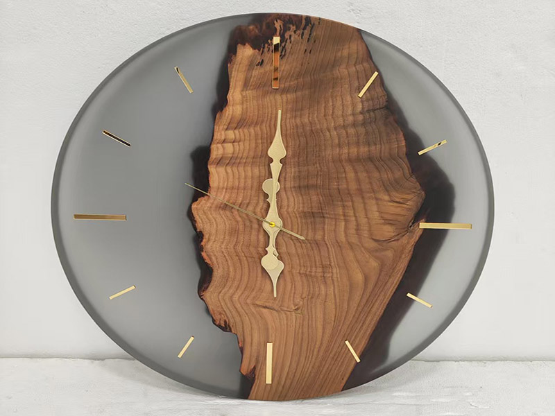 wood resin clock