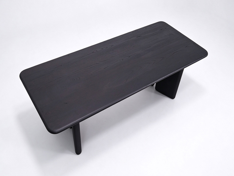 ash wood burnt dining table